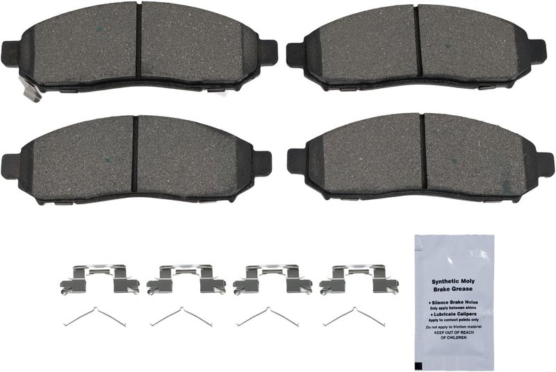 HUSCH D1094 Front Ceramic Brake Pads Kit Fit For Chevrolet City Express 2015-2018, For Nissan Frontier 2005-2024, For LEAF 2011-2014, For NV200 2013-2021, For Pathfinder 2005-2012 - Image 2